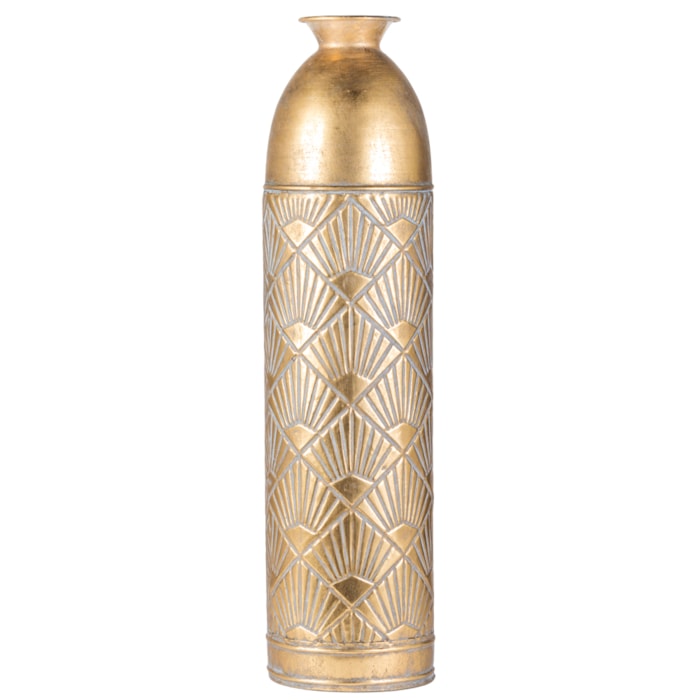 Vaso de Metal Toledo Dourado Alto - 76cm - Madel Home