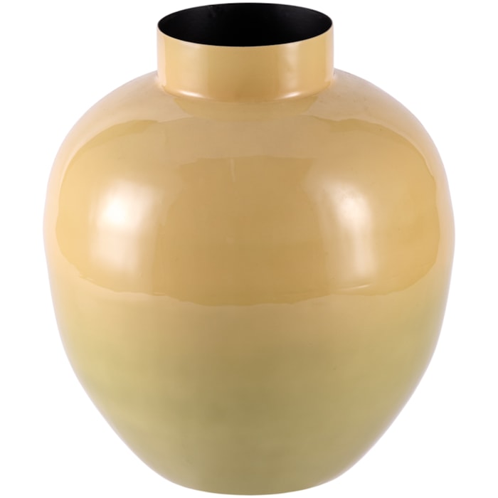 Vaso de Metal Tulum Bege Alto - 27cm - Madel Home