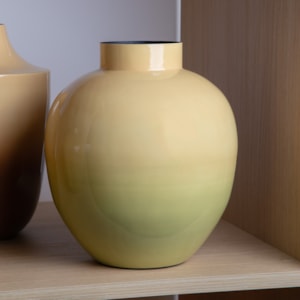 Vaso de Metal Tulum Bege Alto - 27cm