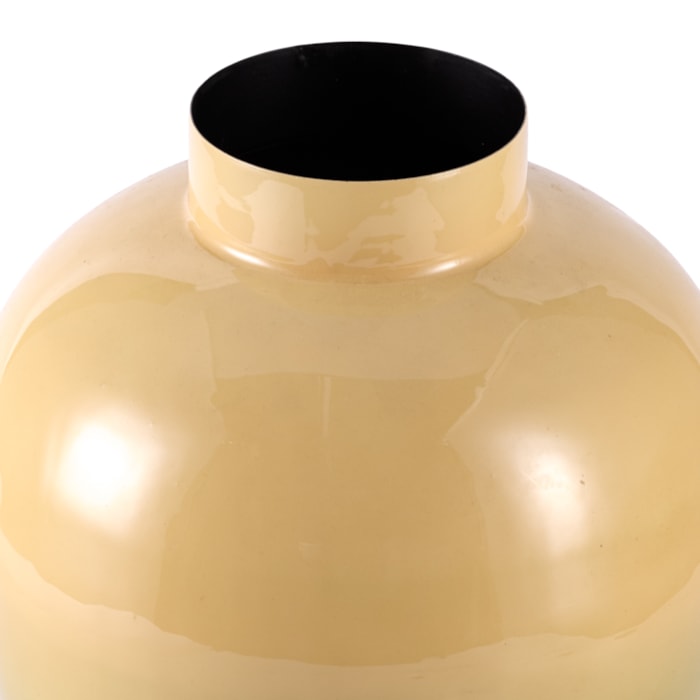 Vaso de Metal Tulum Bege Alto - 27cm - Madel Home