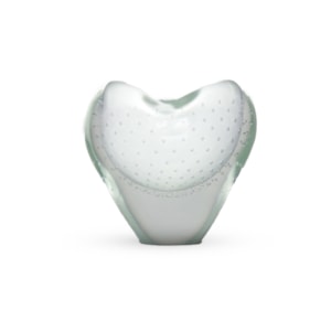 Vaso de Murano Braga Transparente Baixo - 16cm 