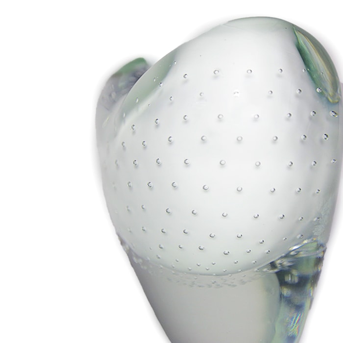 Vaso de Murano Braga Transparente Baixo - 16cm - Madel Home