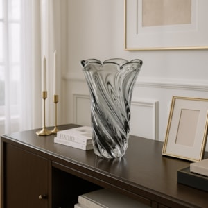 Vaso de Murano Elora Fume Alto - 27cm