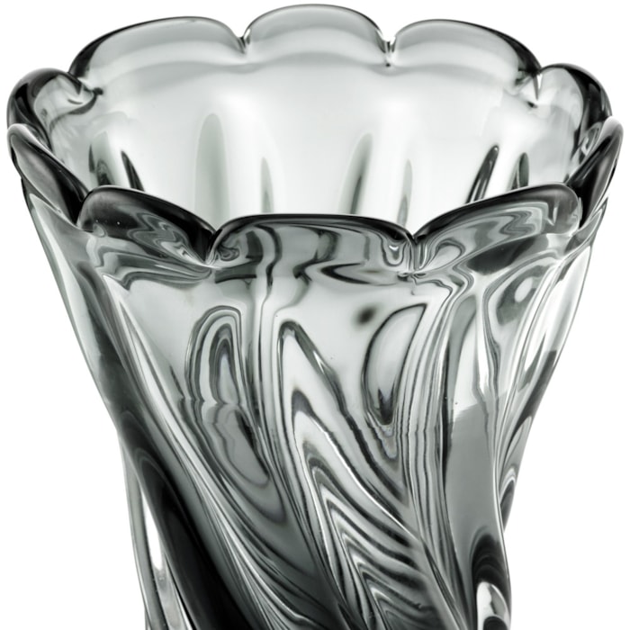 Vaso de Murano Elora Fume Alto - 27cm - Madel Home