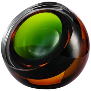 Vaso de Murano Elora Verde Baixo - 12,5 cm