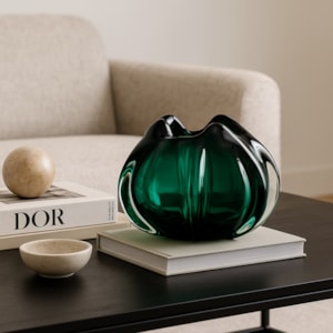 Vaso de Murano Elora Verde Baixo - 18cm 