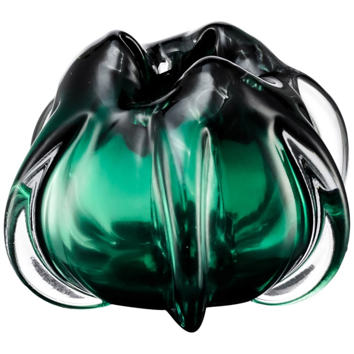 Vaso de Murano Elora Verde Baixo - 18cm - Madel Home