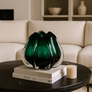 Vaso de Murano Elora Verde Médio - 22,5cm 