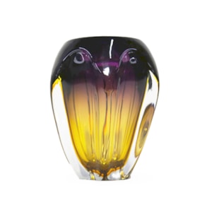 Vaso de Murano Lior Âmbar Baixo - 20cm