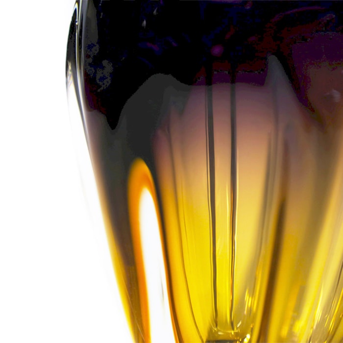 Vaso de Murano Lior Âmbar Baixo - 20cm - Madel Home