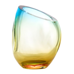 Vaso de Murano Luma Âmbar Baixo - 26cm
