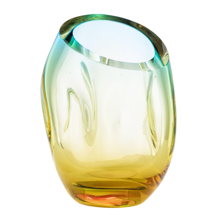 Vaso de Murano Luma Âmbar Baixo - 26cm - Madel Home