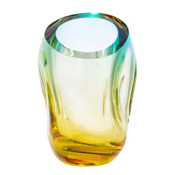 Vaso de Murano Luma Âmbar Baixo - 26cm - Madel Home