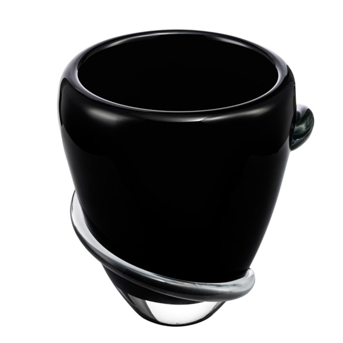 Vaso de Murano Maelis Preto Médio - 26cm - Madel Home