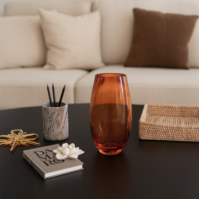 Vaso de Murano Mia Âmbar Alto - 33cm - Madel Home