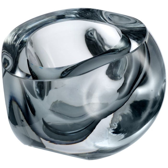 Vaso de Murano Minori Preto Baixo - 12cm - Madel Home