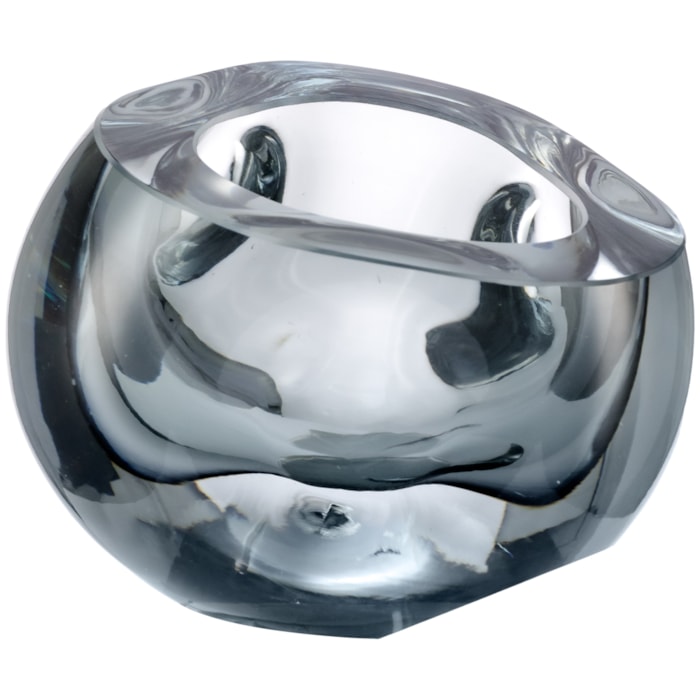 Vaso de Murano Minori Preto Baixo - 12cm - Madel Home