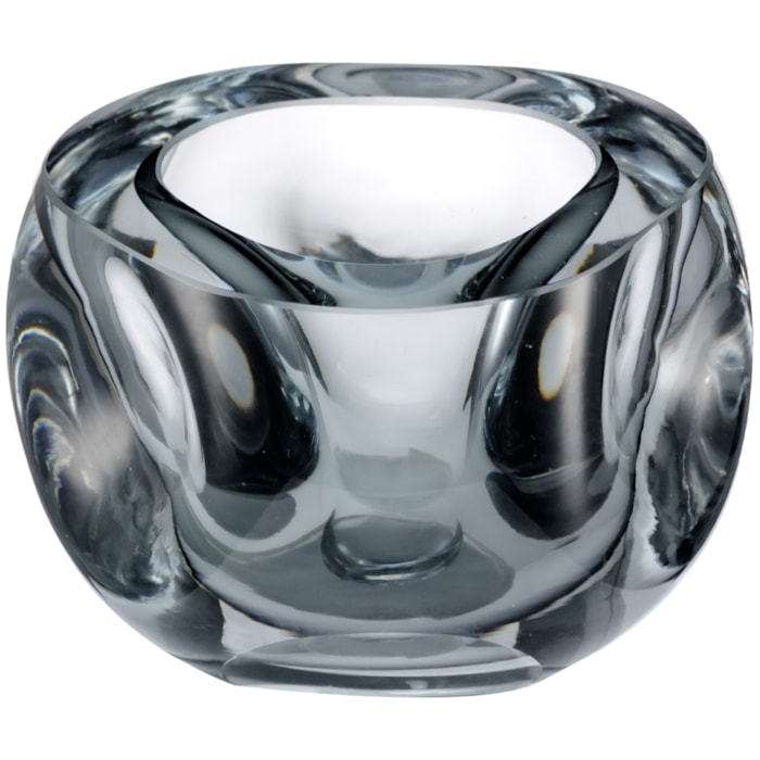 Vaso de Murano Minori Preto Baixo - 12cm - Madel Home