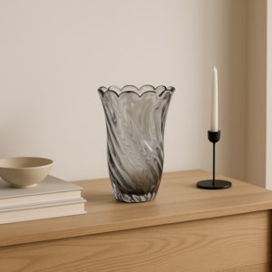 Vaso de Murano Minori Transparente Alto - 28cm 