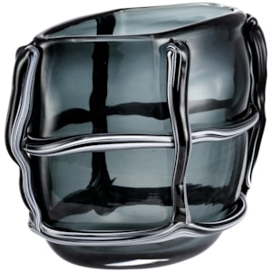 Vaso de Murano Minori Transparente Médio - 25cm 