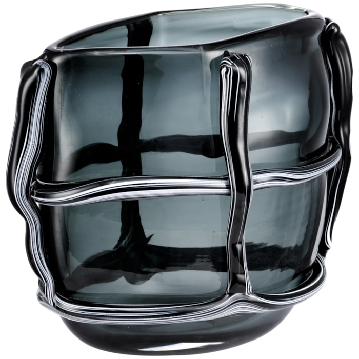 Vaso de Murano Minori Transparente Médio - 25cm - Madel Home