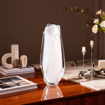 Vaso de Murano Modena Branco Alto - 31cm
