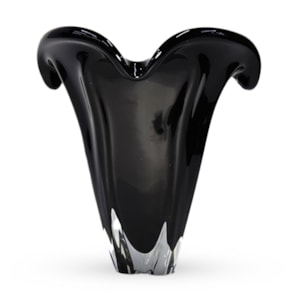 Vaso de Murano Mônaco Preto Médio - 34cm 