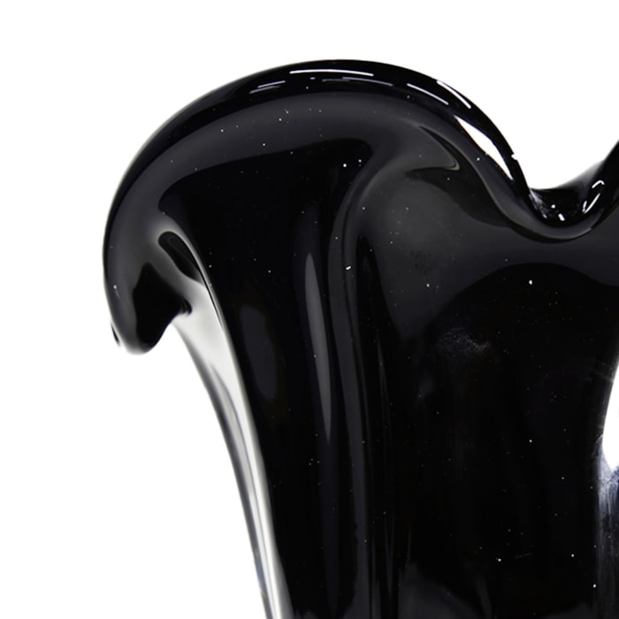 Vaso de Murano Mônaco Preto Médio - 34cm - Madel Home