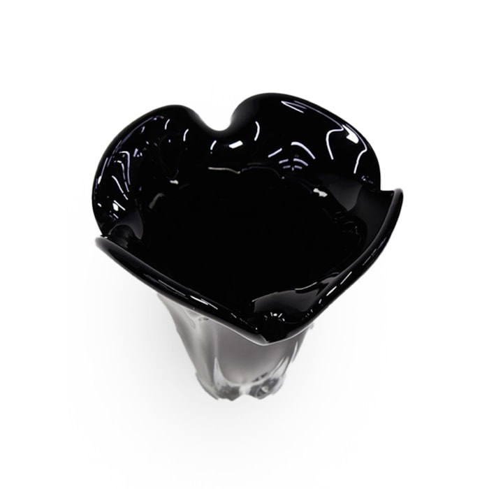 Vaso de Murano Mônaco Preto Médio - 34cm - Madel Home