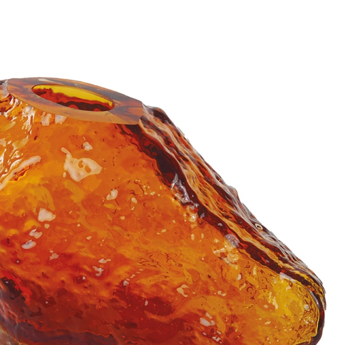 Vaso de Murano Nina Âmbar Baixo - 17cm - Madel Home