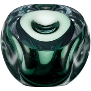 Vaso de Murano Noor Verde Baixo - 13cm