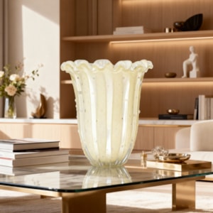 Vaso de Murano Pietra Off-White Alto - 35cm 