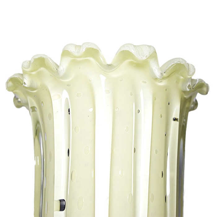 Vaso de Murano Pietra Off-White Alto - 35cm - Madel Home