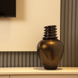 Vaso de Murano Ravello Preto Alto - 38cm 