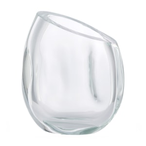 Vaso de Murano Zuri Transparente Baixo - 26cm 