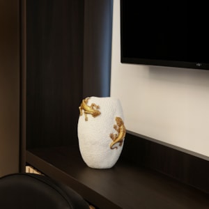 Vaso de Resina Samos Off-White Alto - 38cm 