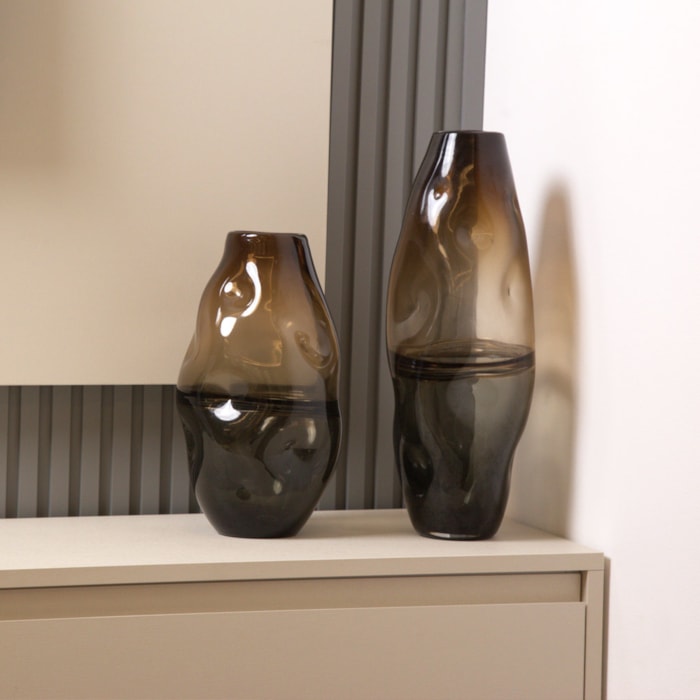 Vaso de Vidro Argena Âmbar Alto - 44cm - Madel Home