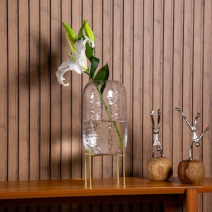 Vaso de Vidro Aura Transparente Alto - 42cm