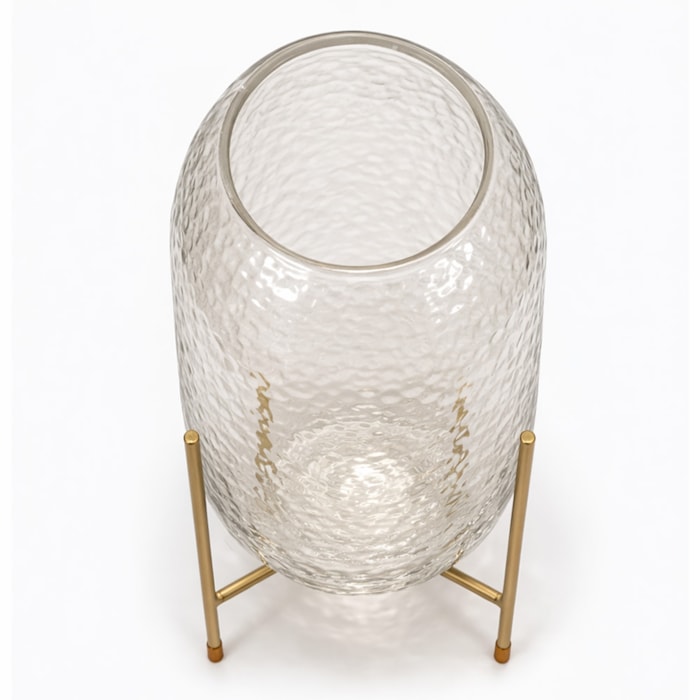 Vaso de Vidro Aura Transparente Alto - 42cm - Madel Home