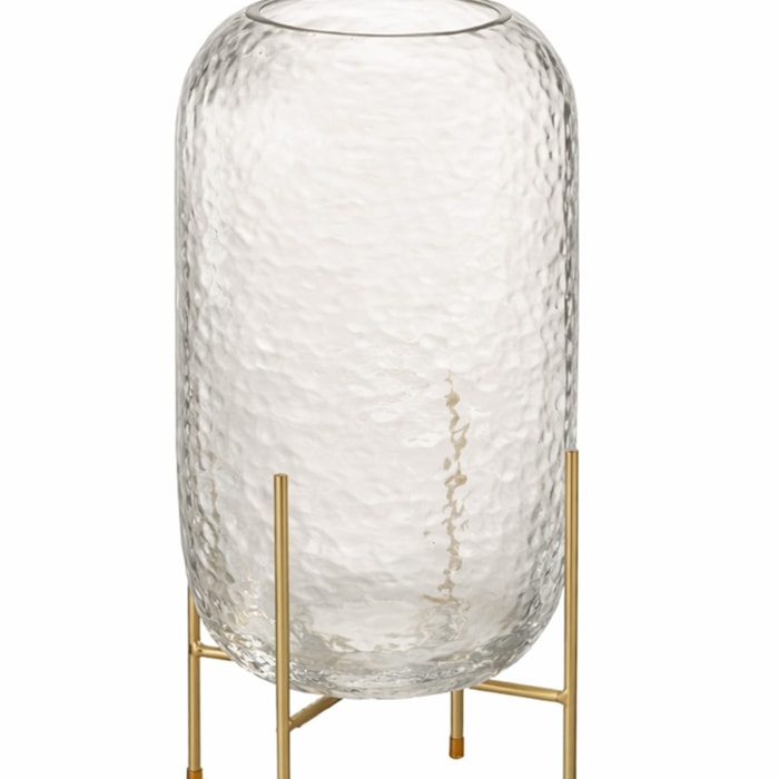 Vaso de Vidro Aura Transparente Alto - 42cm - Madel Home