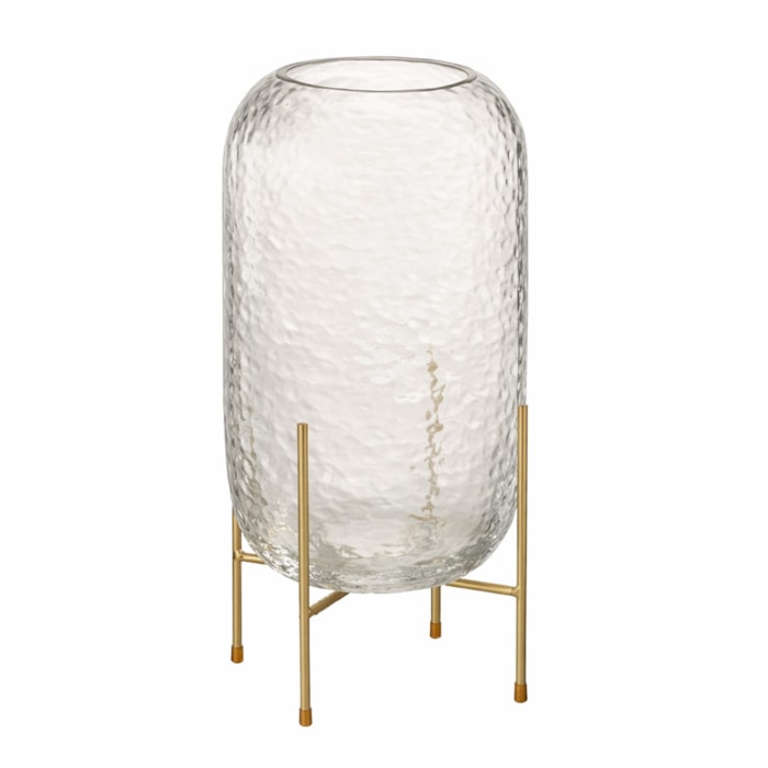 Vaso de Vidro Aura Transparente Alto - 42cm - Madel Home