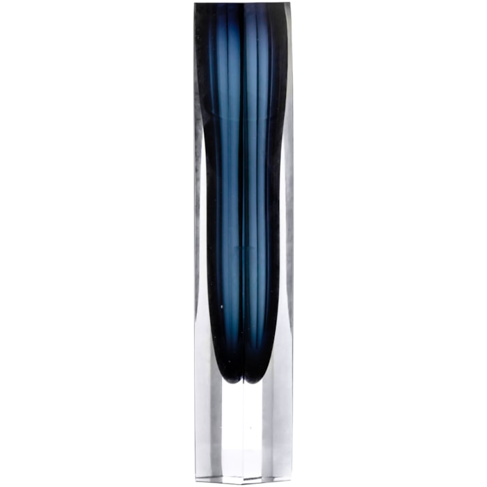 Vaso de Vidro Ayra Preto Alto - 25cm - Madel Home