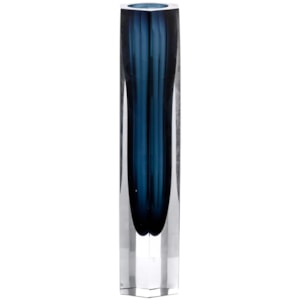 Vaso de Vidro Ayra Preto Alto - 25cm 