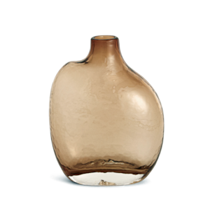 Vaso de Vidro  Coimbra Marrom Médio - 20cm