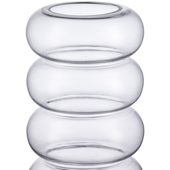 Vaso de Vidro Giza Transparente Alto - 28cm - Madel Home