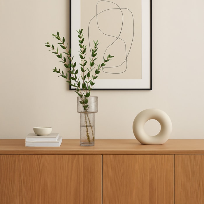 Vaso de Vidro Giza Transparente Alto - 30cm - Madel Home