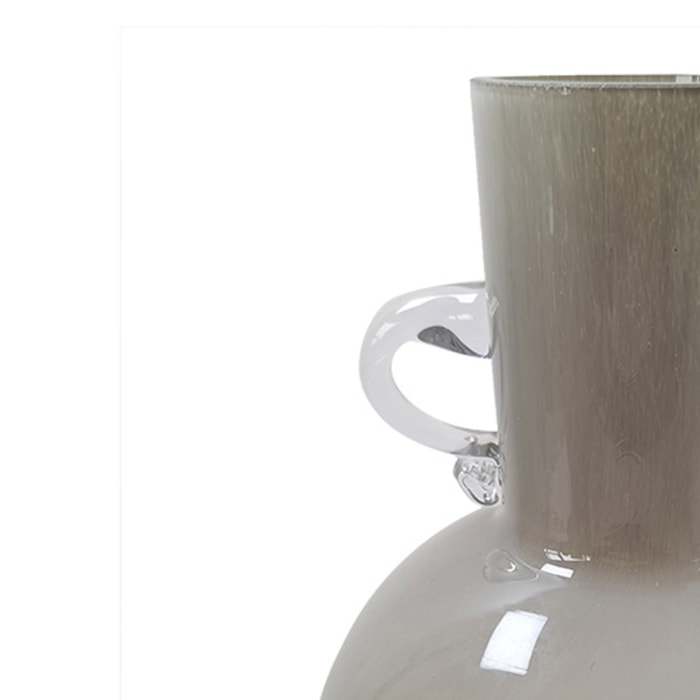 Vaso de Vidro Goya Cinza Alto - 30cm - Madel Home