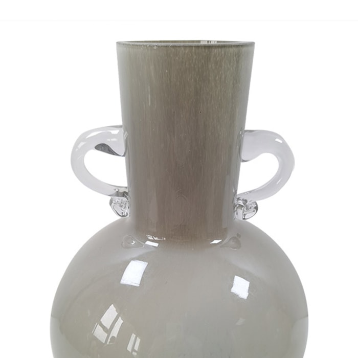 Vaso de Vidro Goya Cinza Alto - 30cm - Madel Home