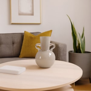 Vaso de Vidro Goya Cinza Médio - 25cm