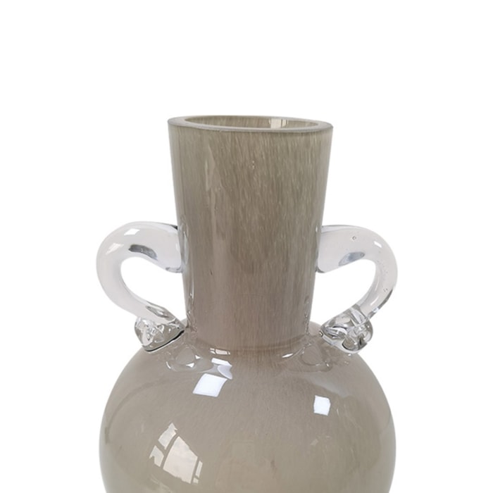 Vaso de Vidro Goya Cinza Médio - 25cm - Madel Home